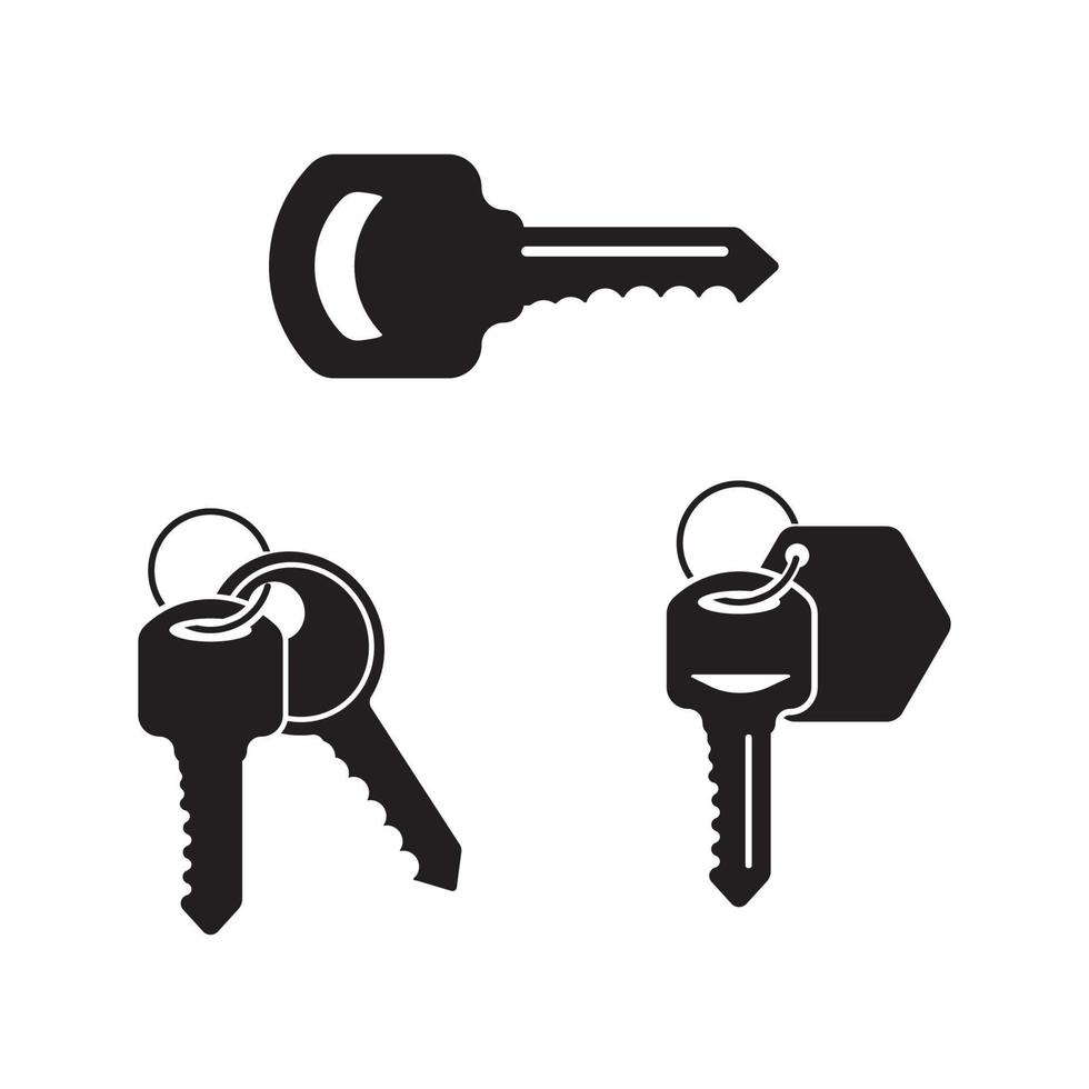 Ilustración de vector de icono de llave
