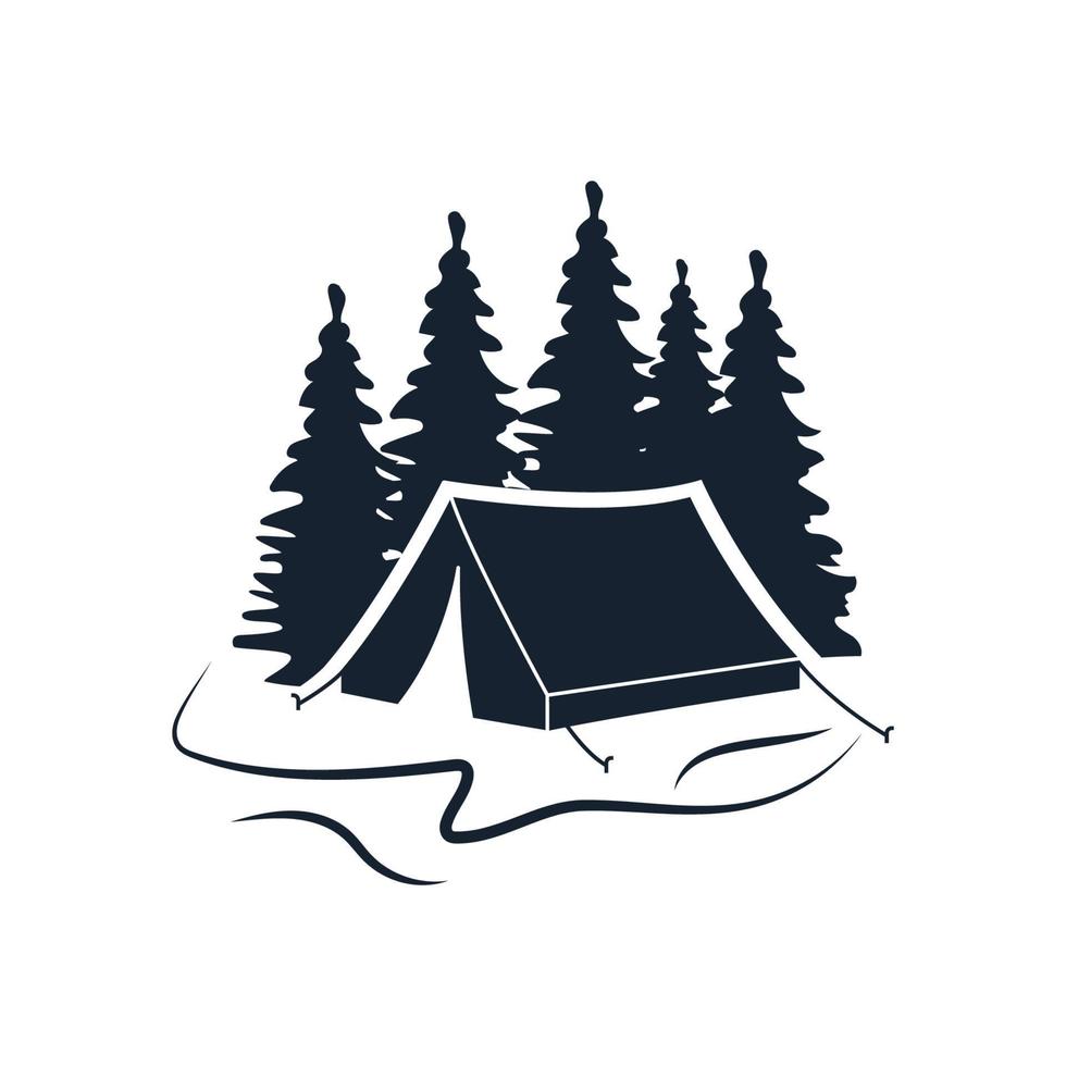 Ilustración de diseño de icono de vector de elemento de campamento