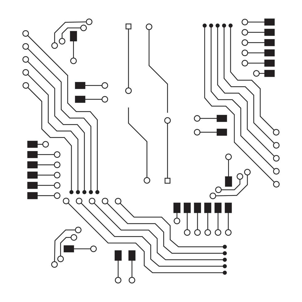 fondo de vector de computadora con circuito