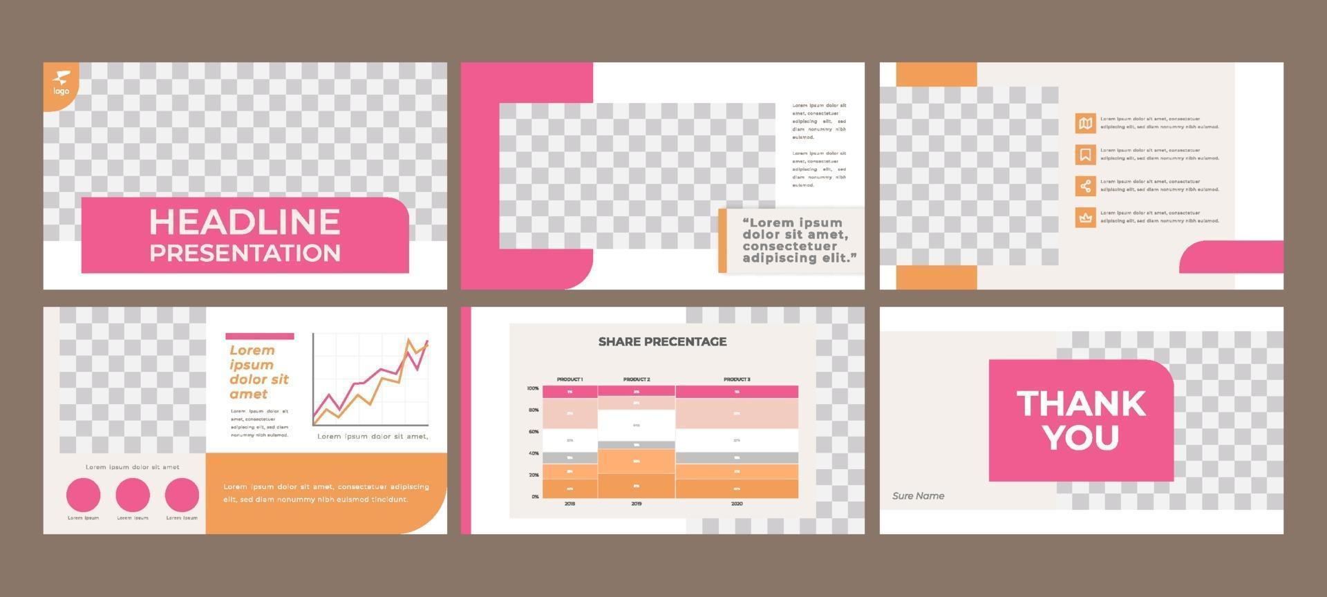 Minimalist Corporate Presentation Slide Template vector