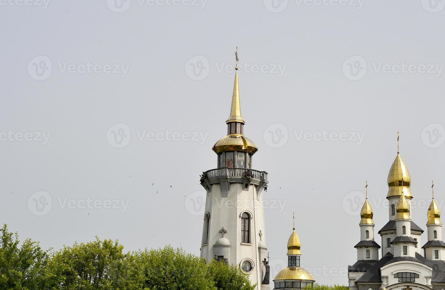 Christian church on the countryside photo