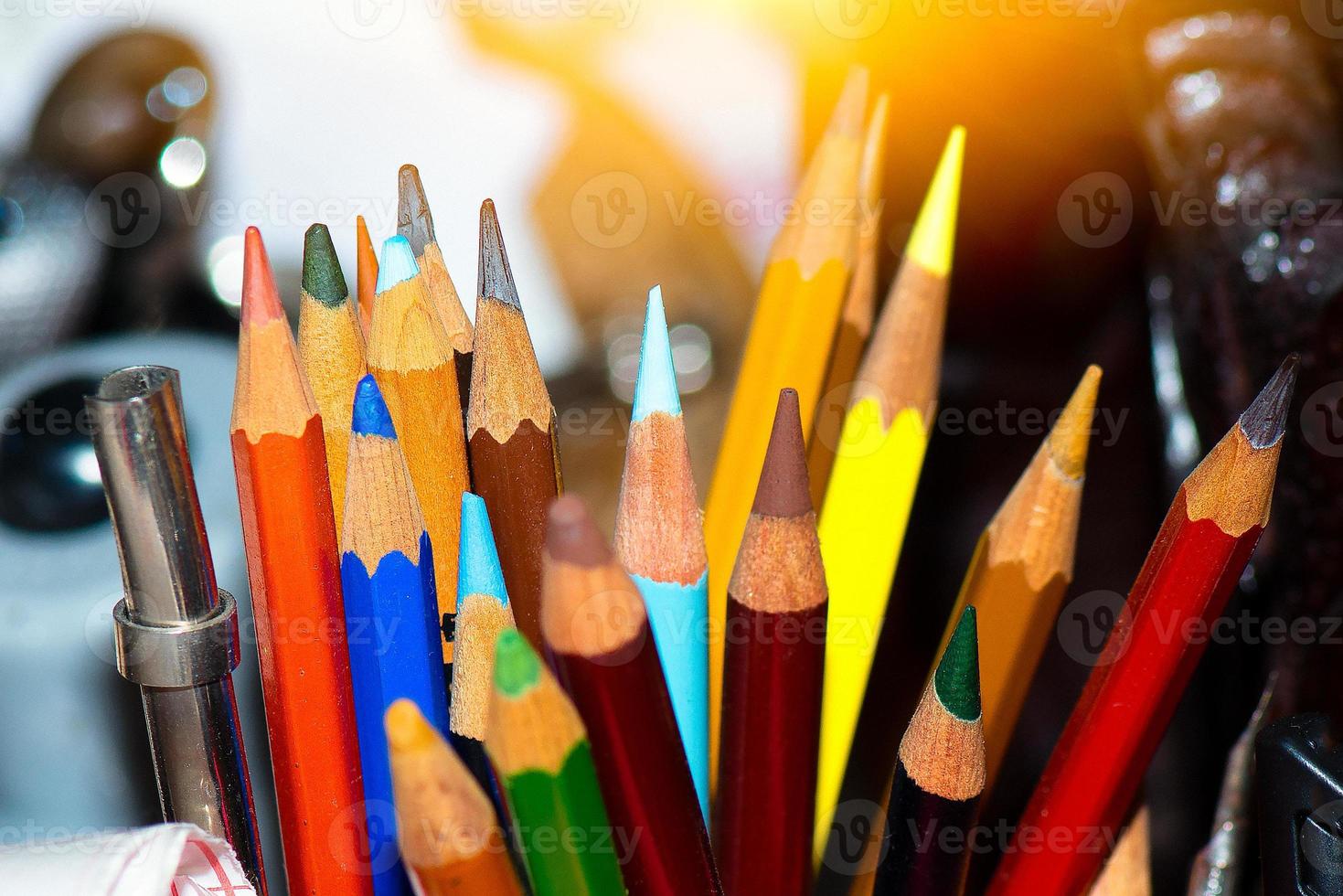 Colorful drawing pencils photo