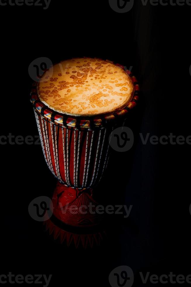 Percussione a djembe skin African percussion instrument photo