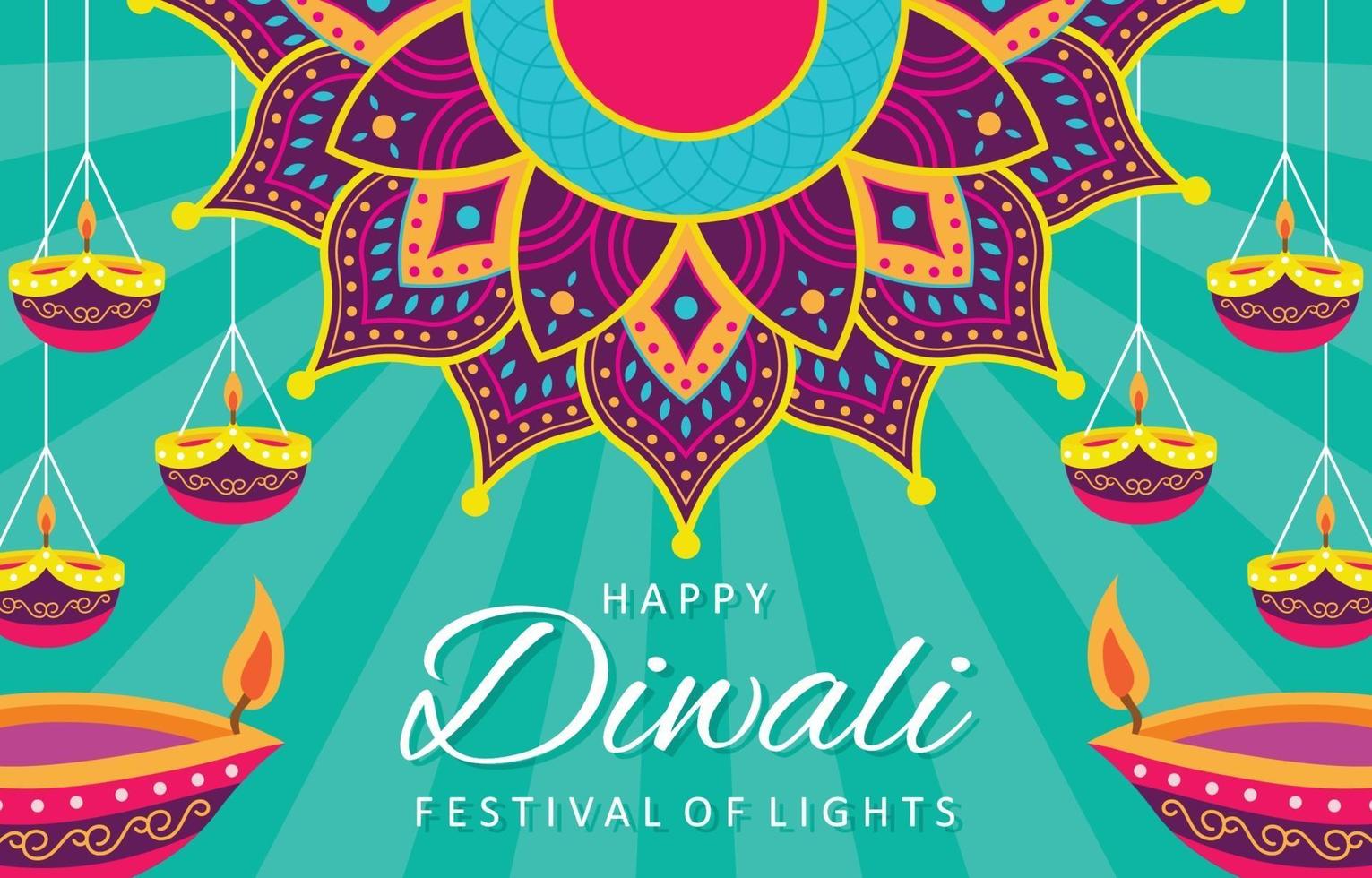 Happy Diwali Background Concept vector