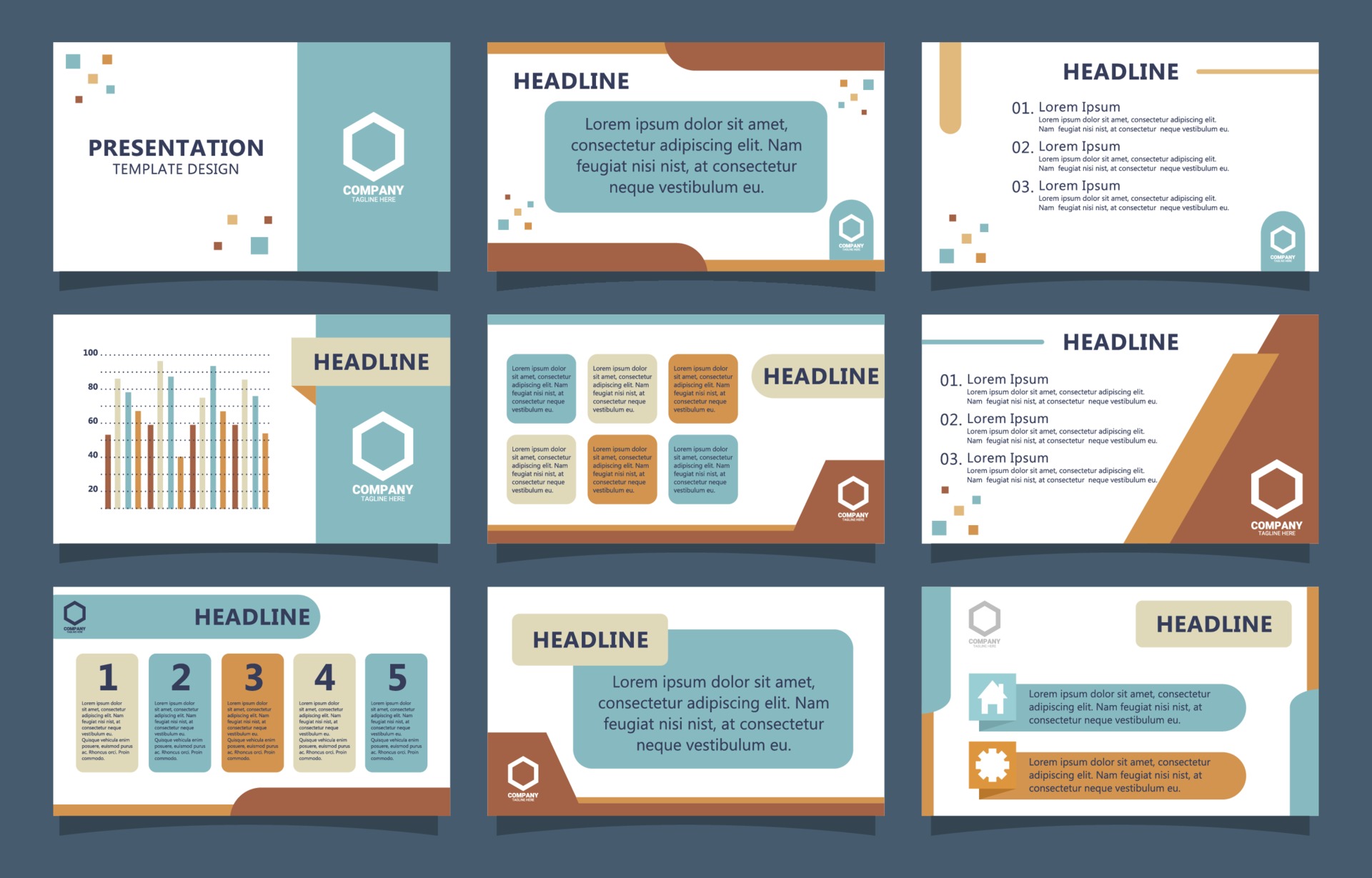 Set of Presentation Template 3413782 Vector Art at Vecteezy