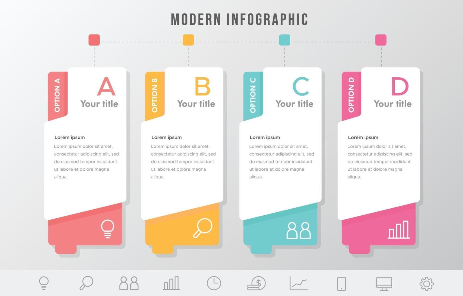 plantilla de infografía moderna vector