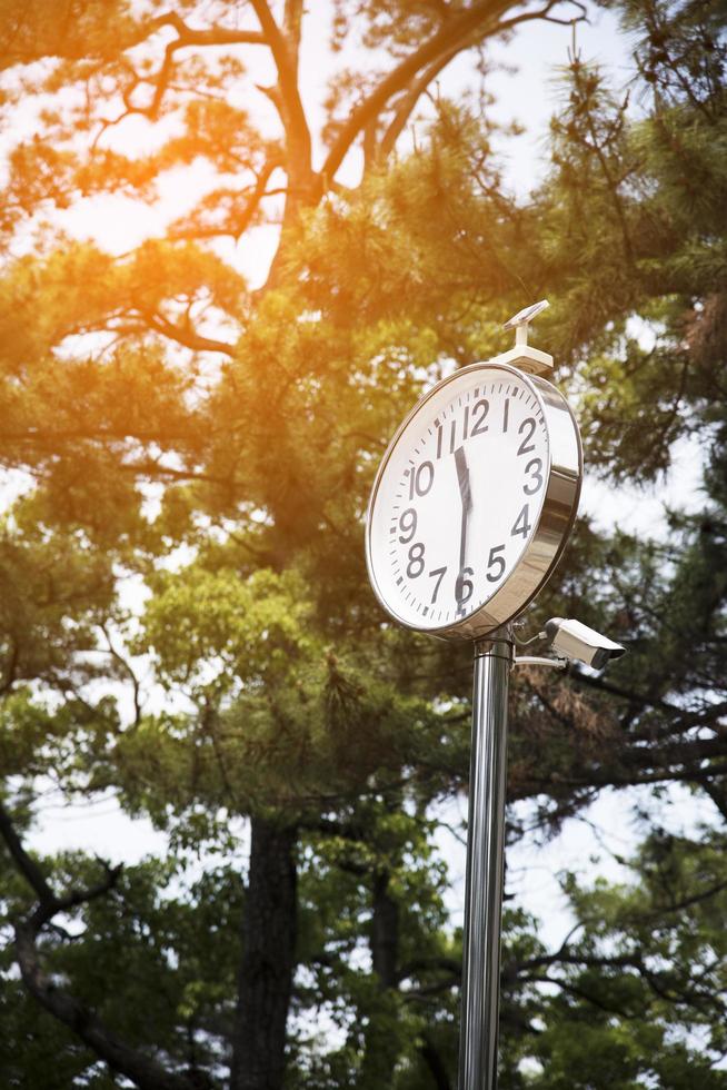 Clock with solar cells and motion camera photo