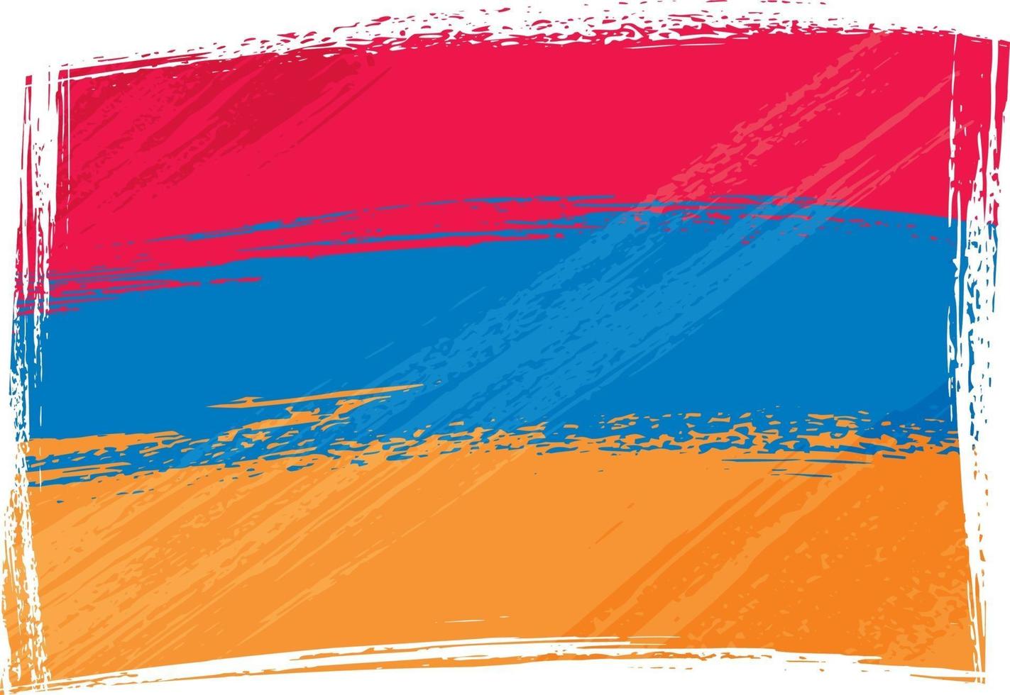 bandera de armenia grunge vector