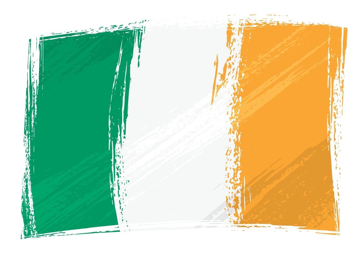 bandera de irlanda del grunge vector