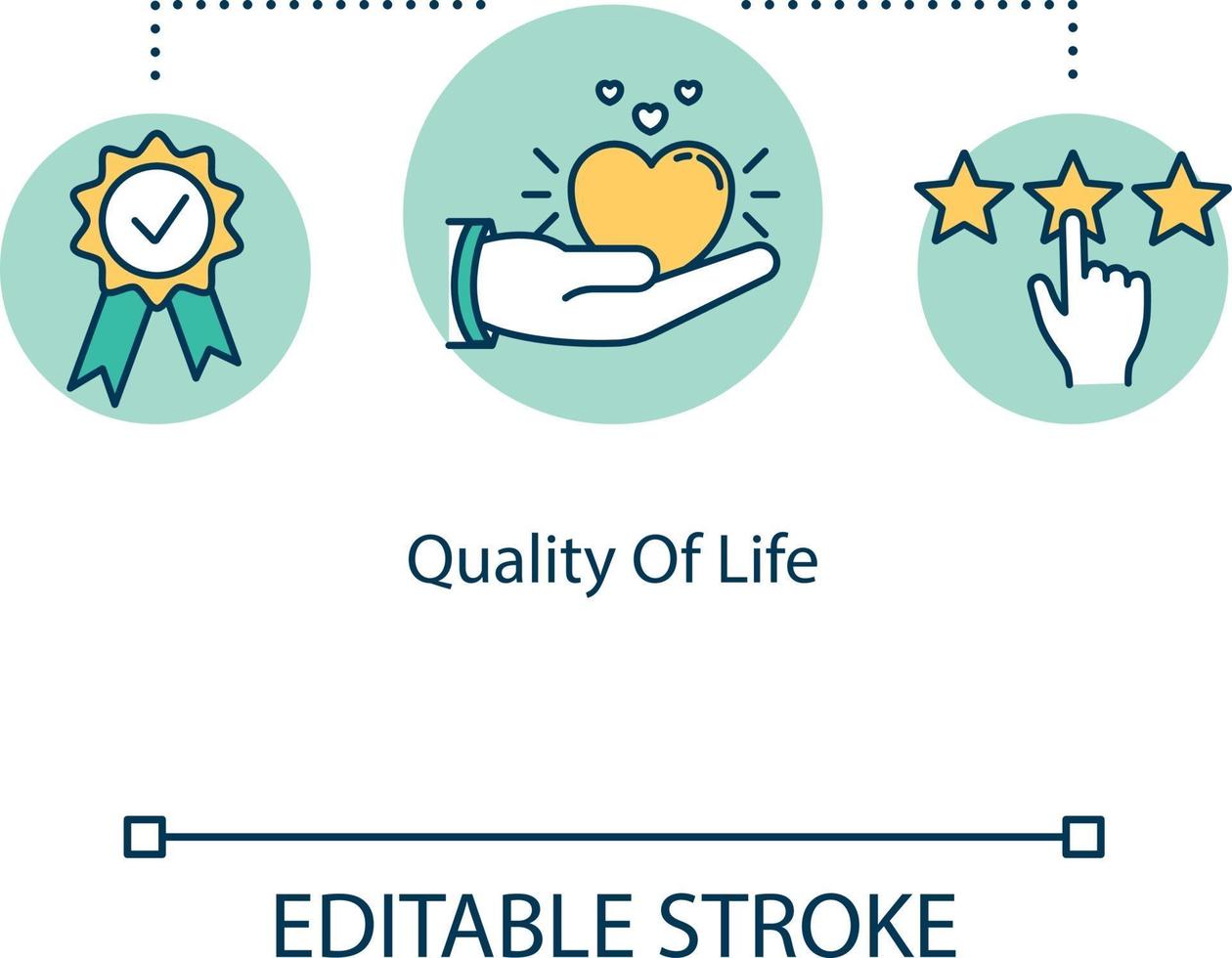 Quality of life concept icon vector