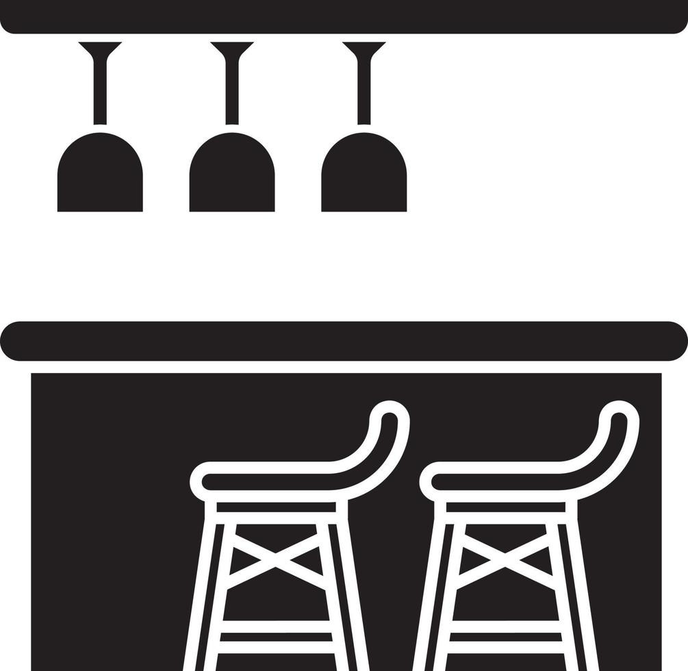 Bar counter black glyph icon vector