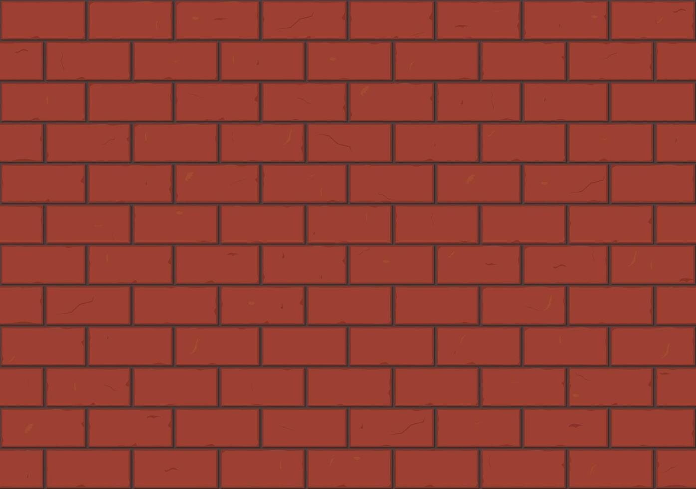 Seamless red brick wall background vector illustration