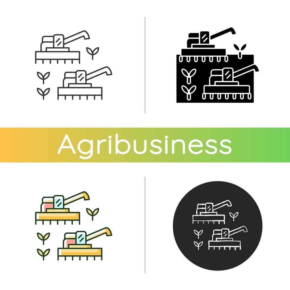 Mechanized agriculture icon vector