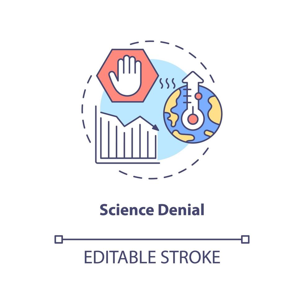 Science denial concept icon vector