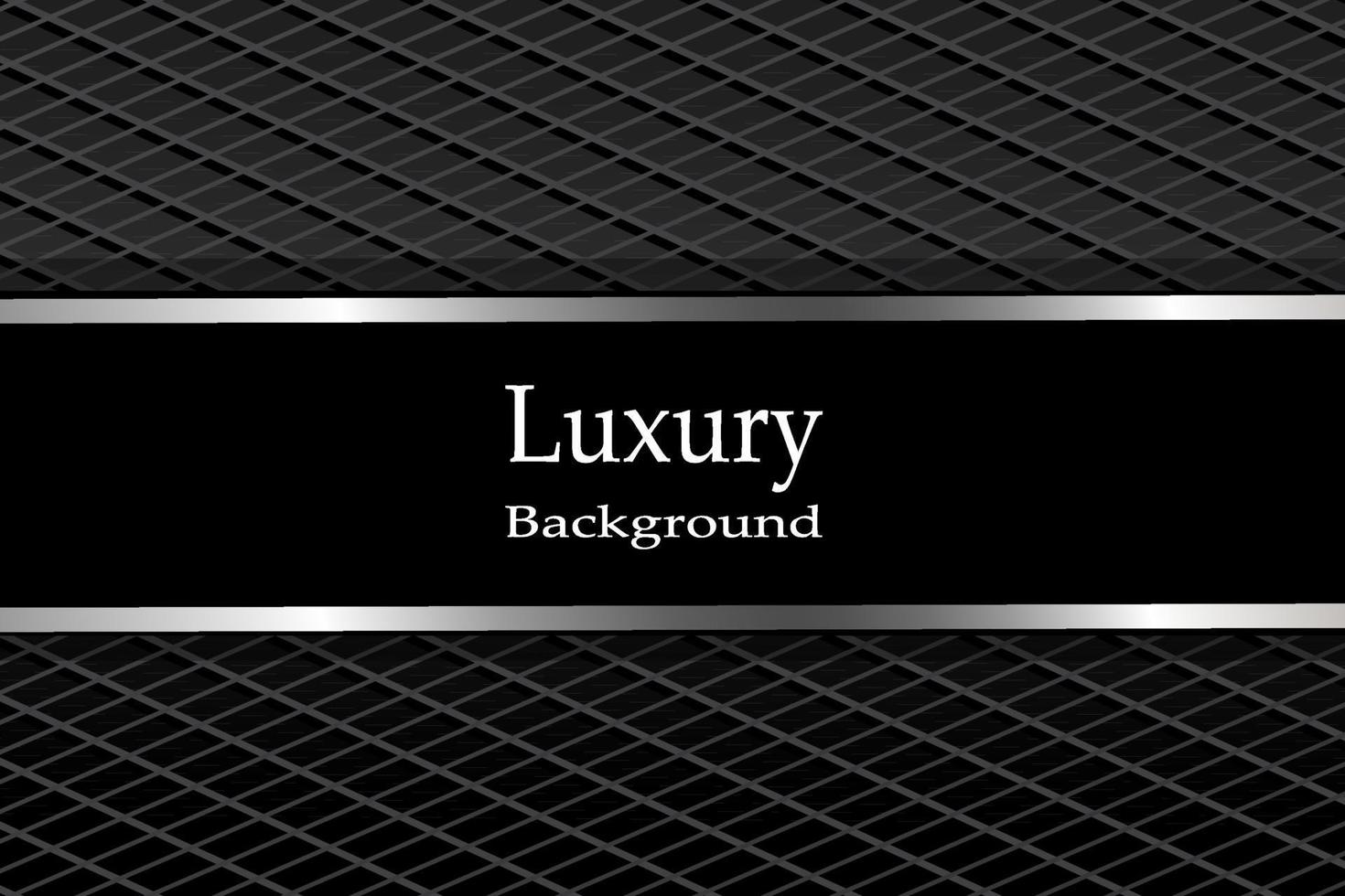 Luxurious background Dark carbon fiber with metallic lines vector