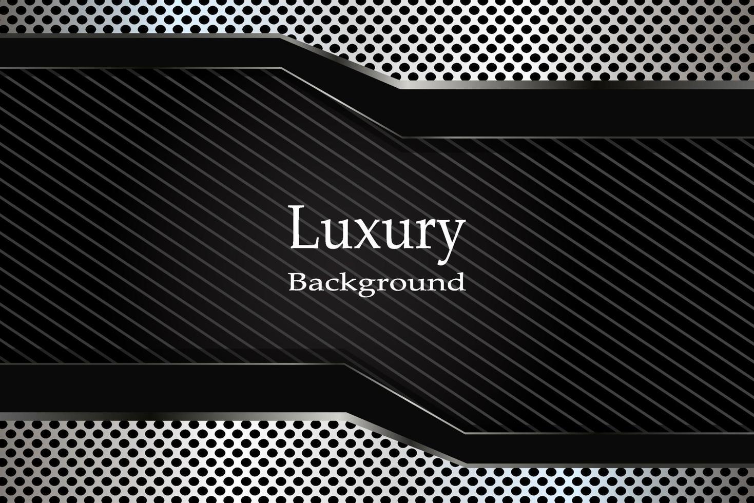 Luxurious silver and black carbon fiber background vector