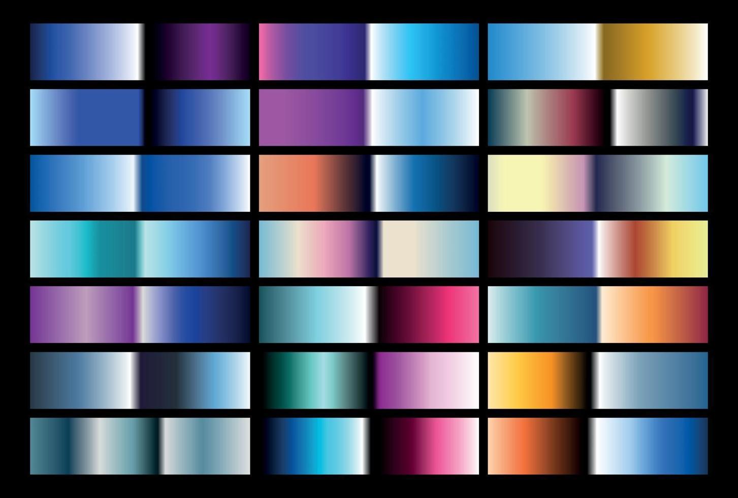 80s Chrome Gradients for type and backgrounds vector