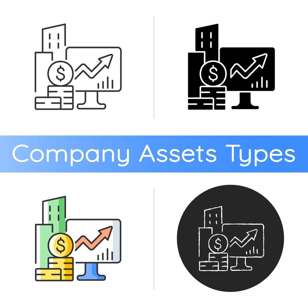 Company stocks icon vector