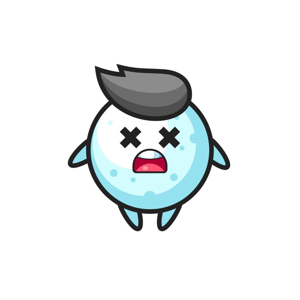 the dead snowball mascot character vector