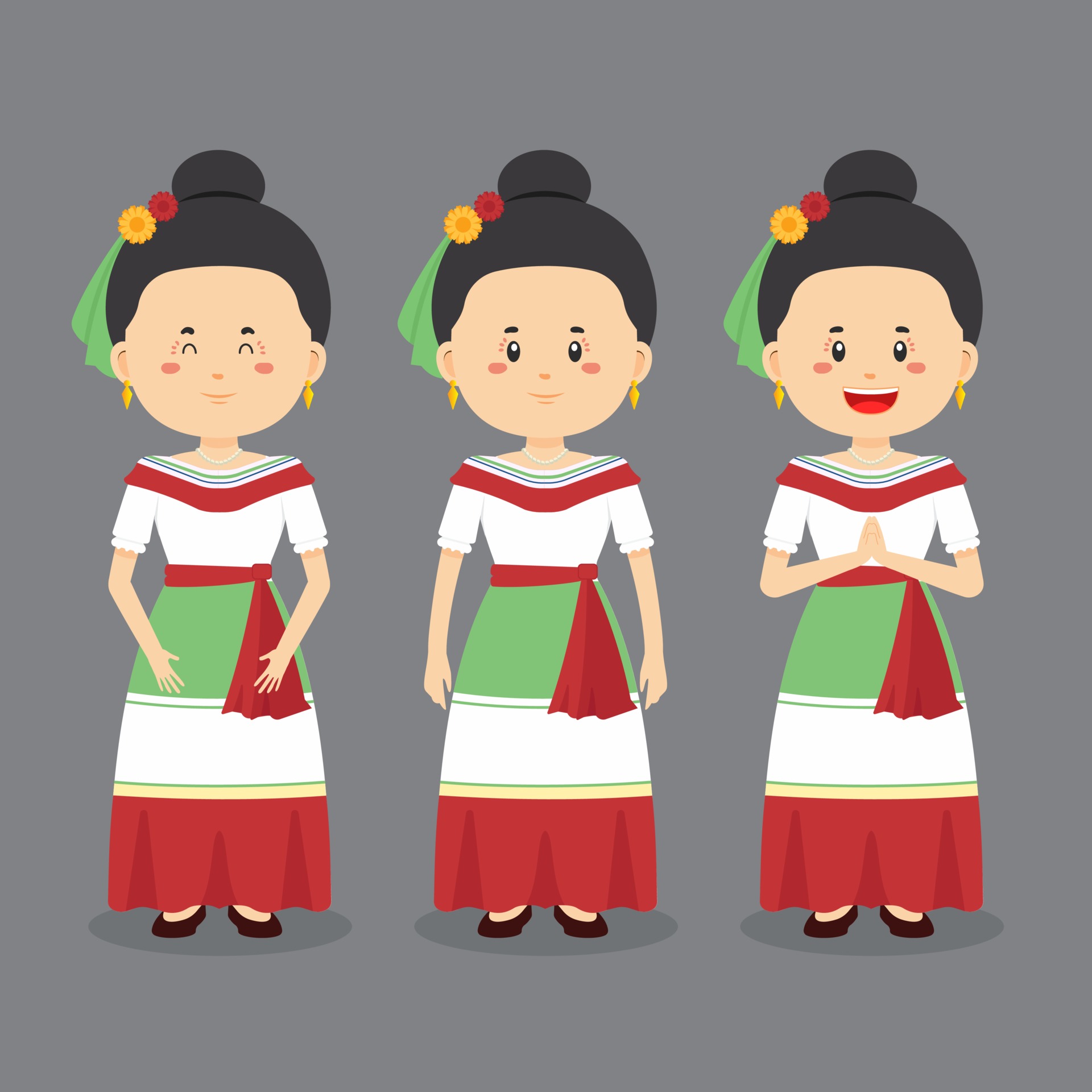 Mexican Character with Various Expression 3415321 Vector Art at Vecteezy