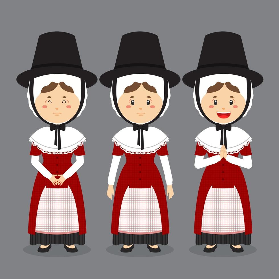 Wales Character with Various Expression vector