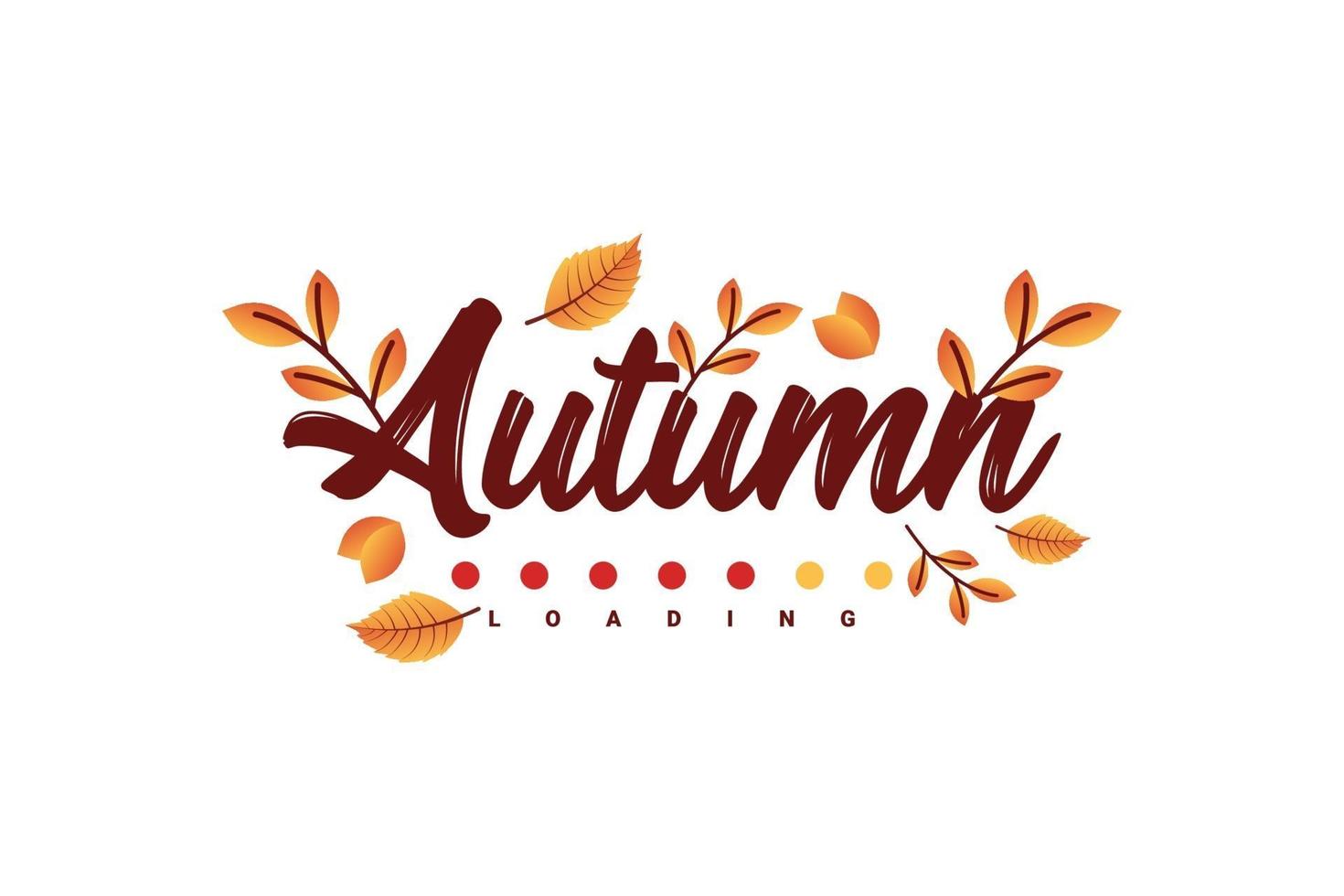 Autumn background illustration template design vector