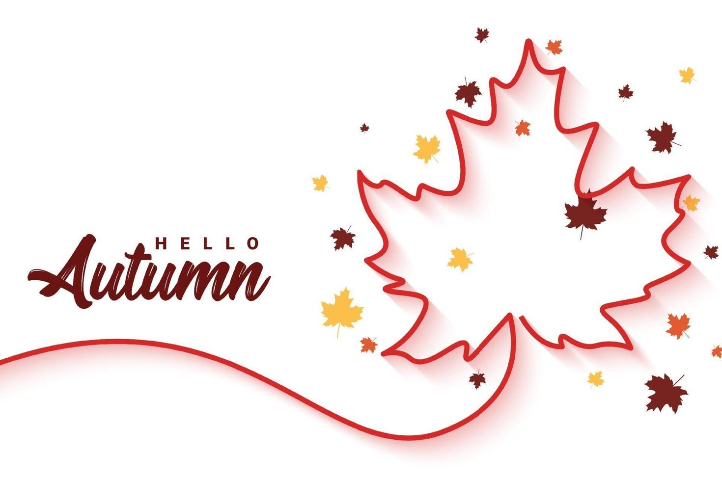 Autumn background illustration template design vector