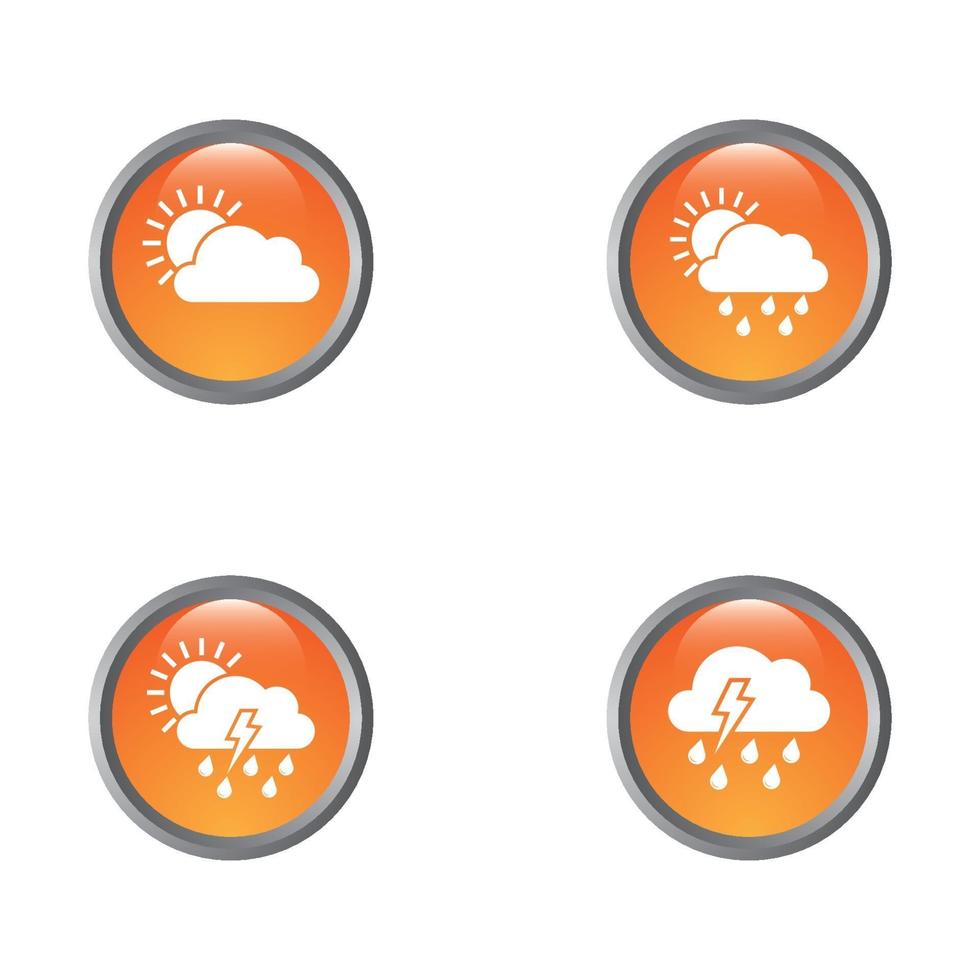 diseño de conjunto de iconos de clima vector