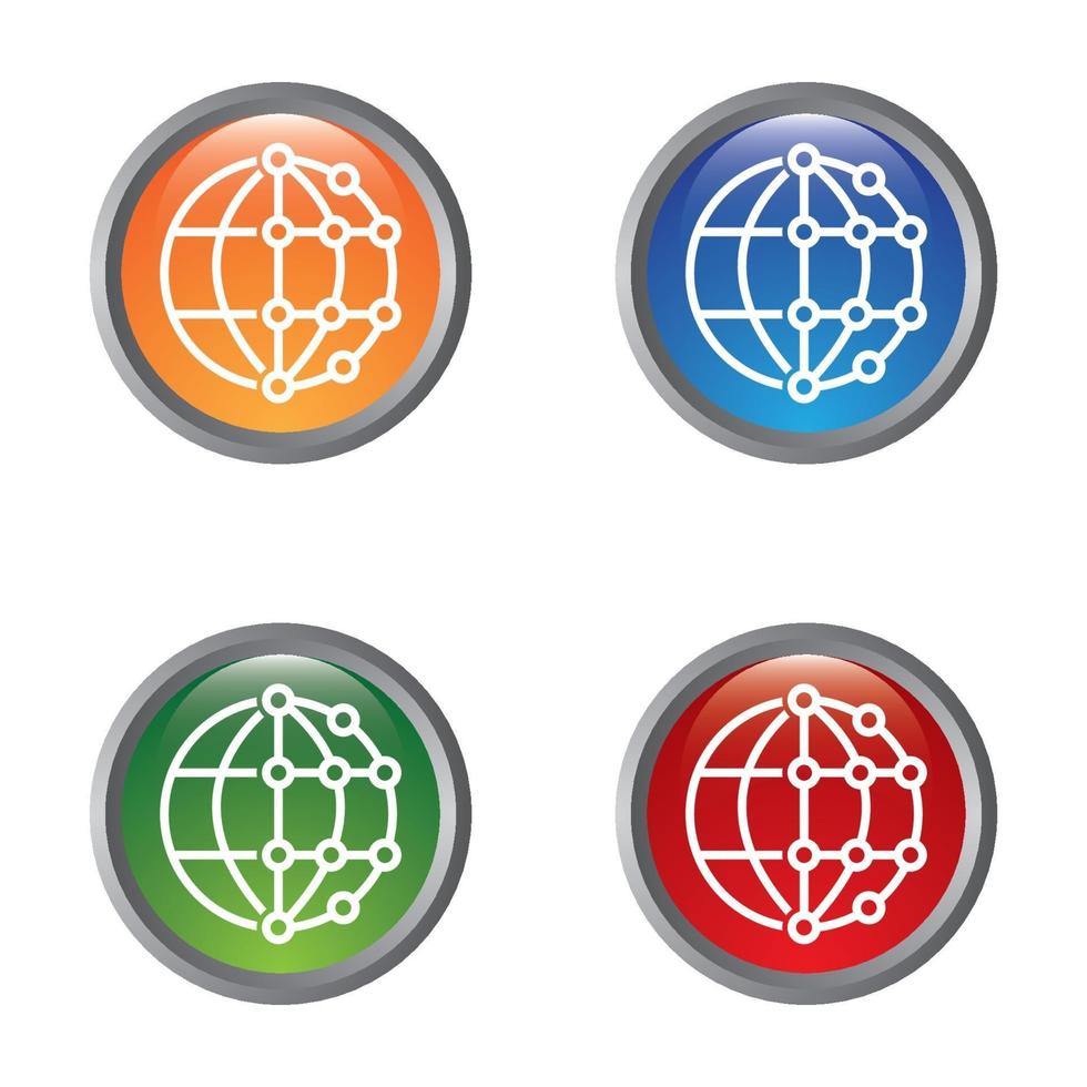 Global tech icon design vector
