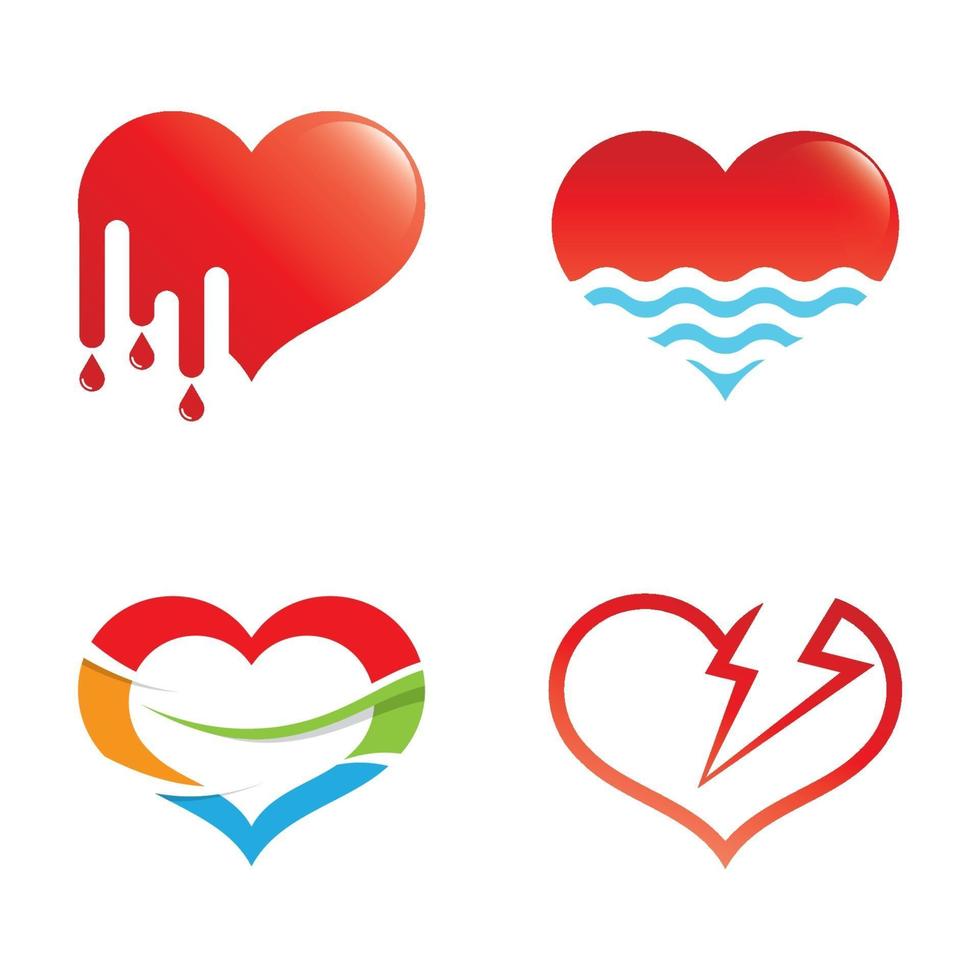 diseño de icono de plantilla de vector de logotipo de amor