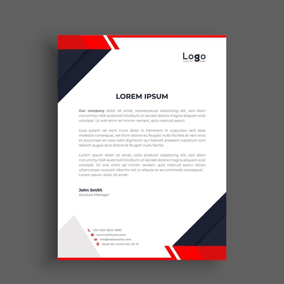 Modern letterhead design template vector