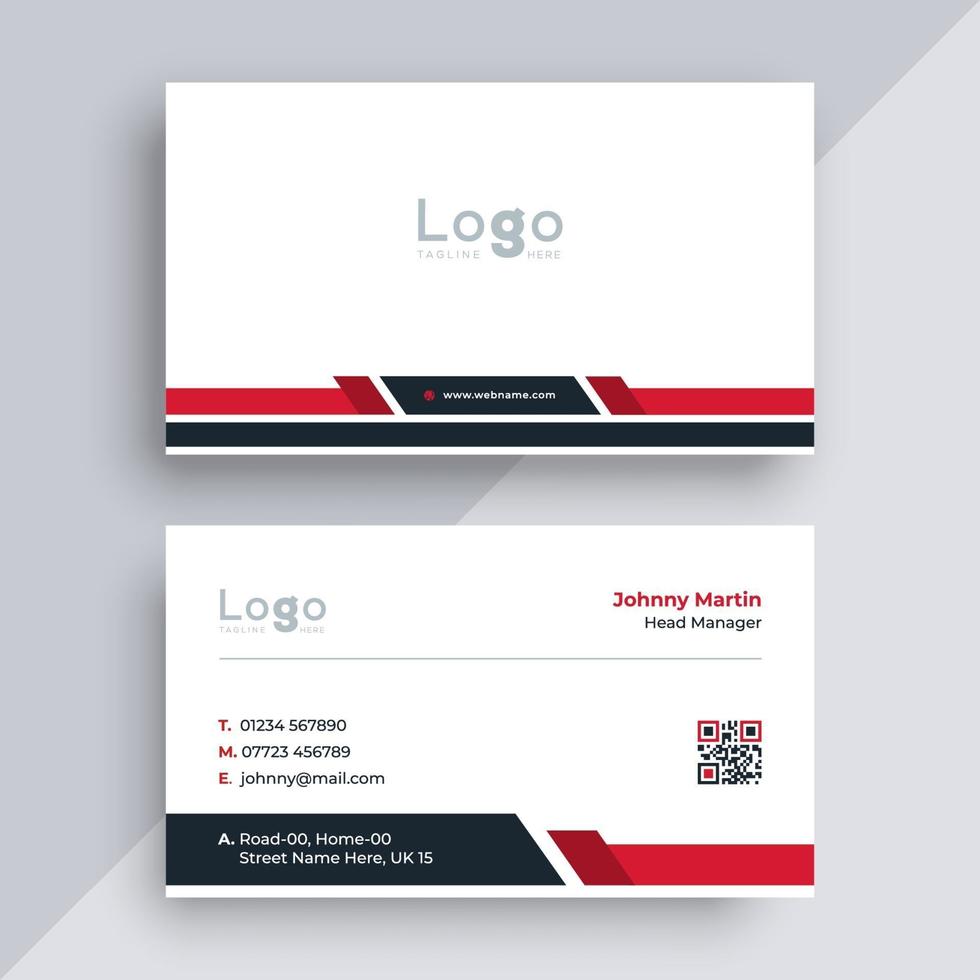 Minimal business card design vector