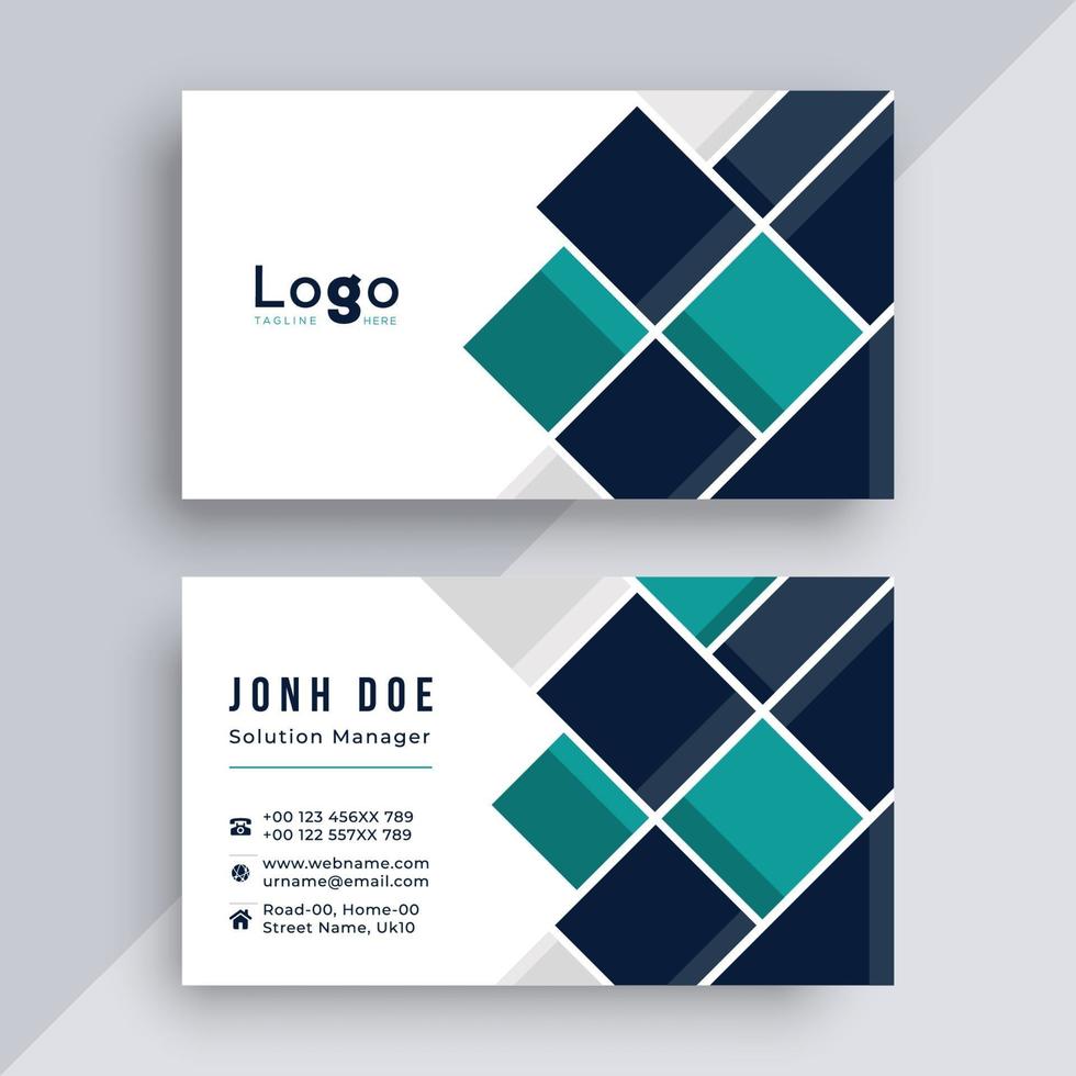 Business card with geometric shapes vector