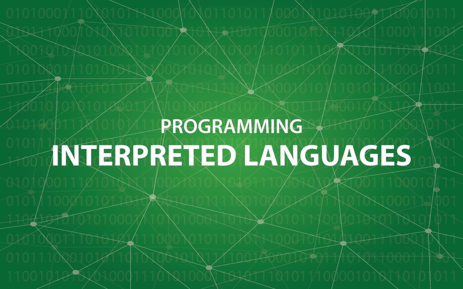 Programming interpreted languages concept illustration vector