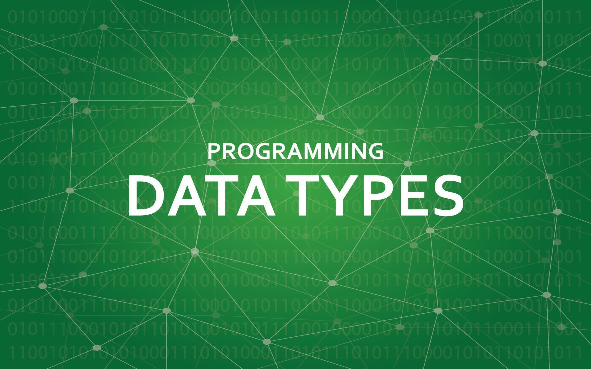 Programming data types white text illustration 3415741 Vector Art at ...