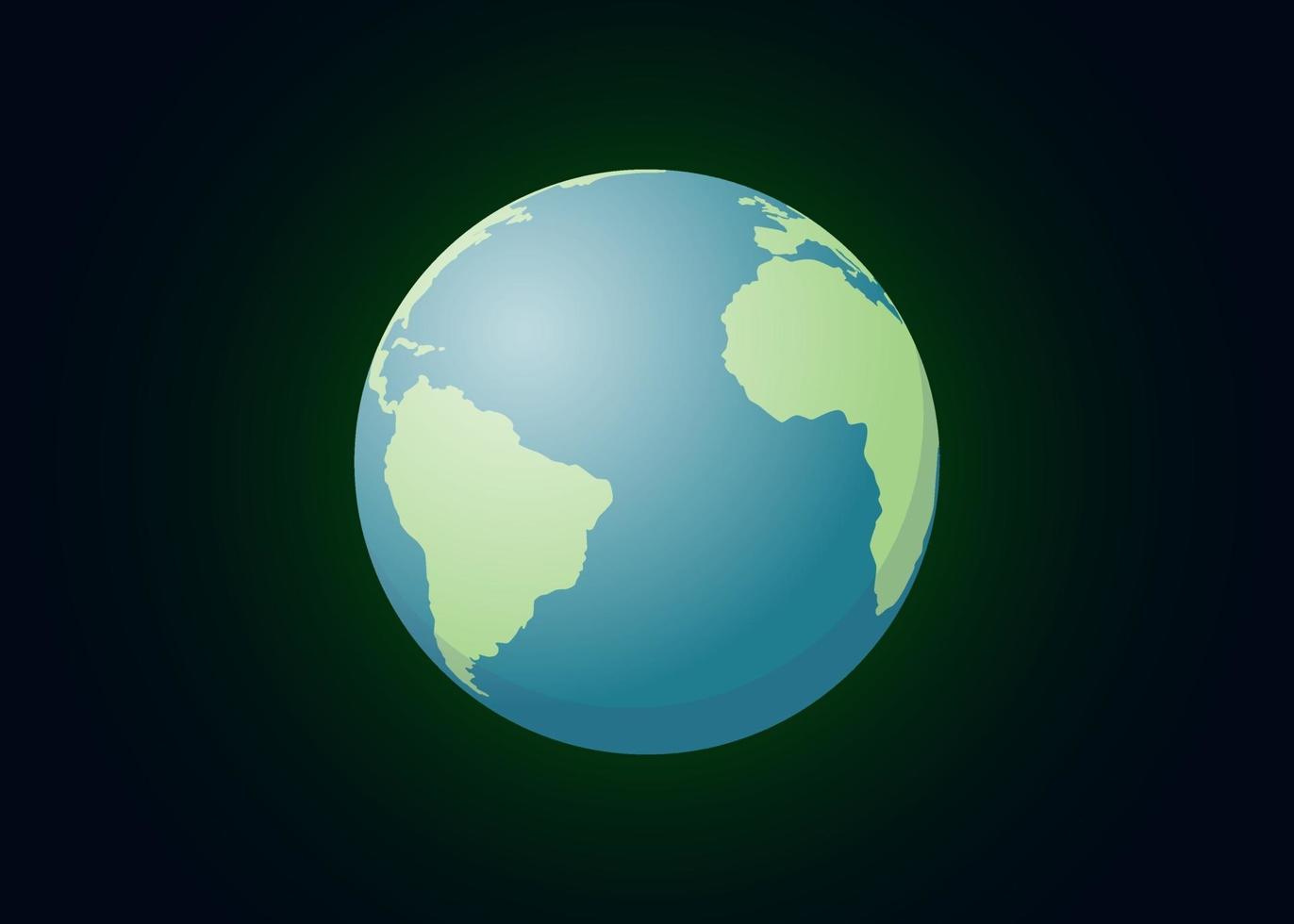 an our world planet single isolated with dark background vector