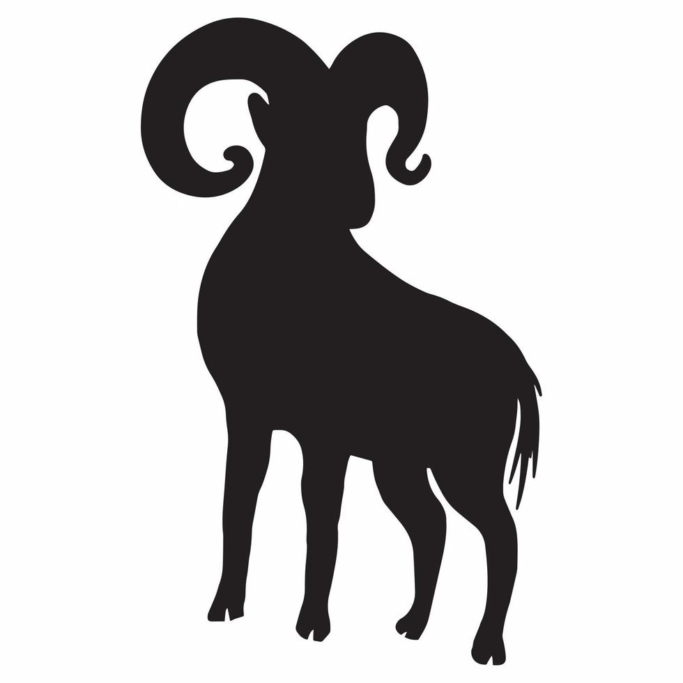 goat silhouette vector illustration