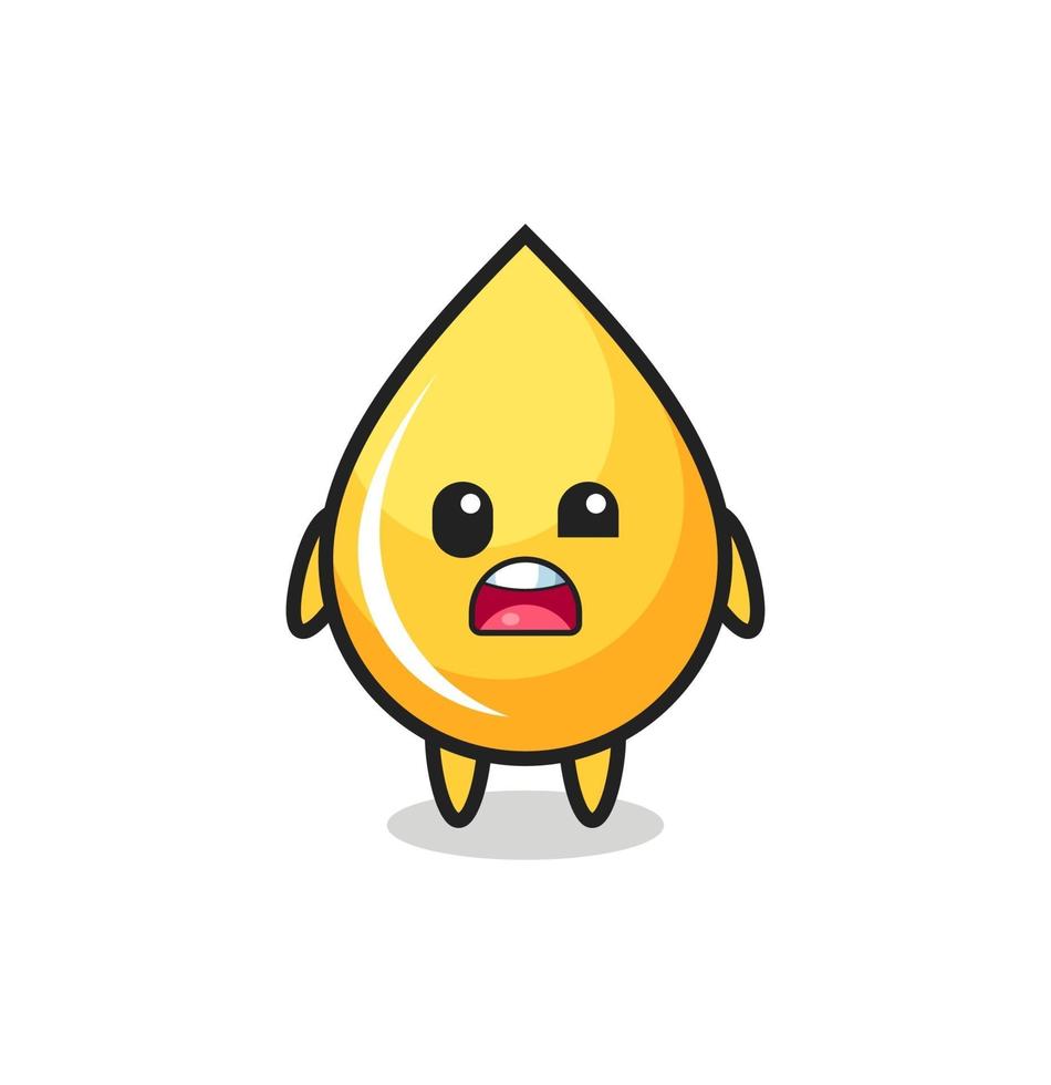 the shocked face of the cute honey drop mascot vector