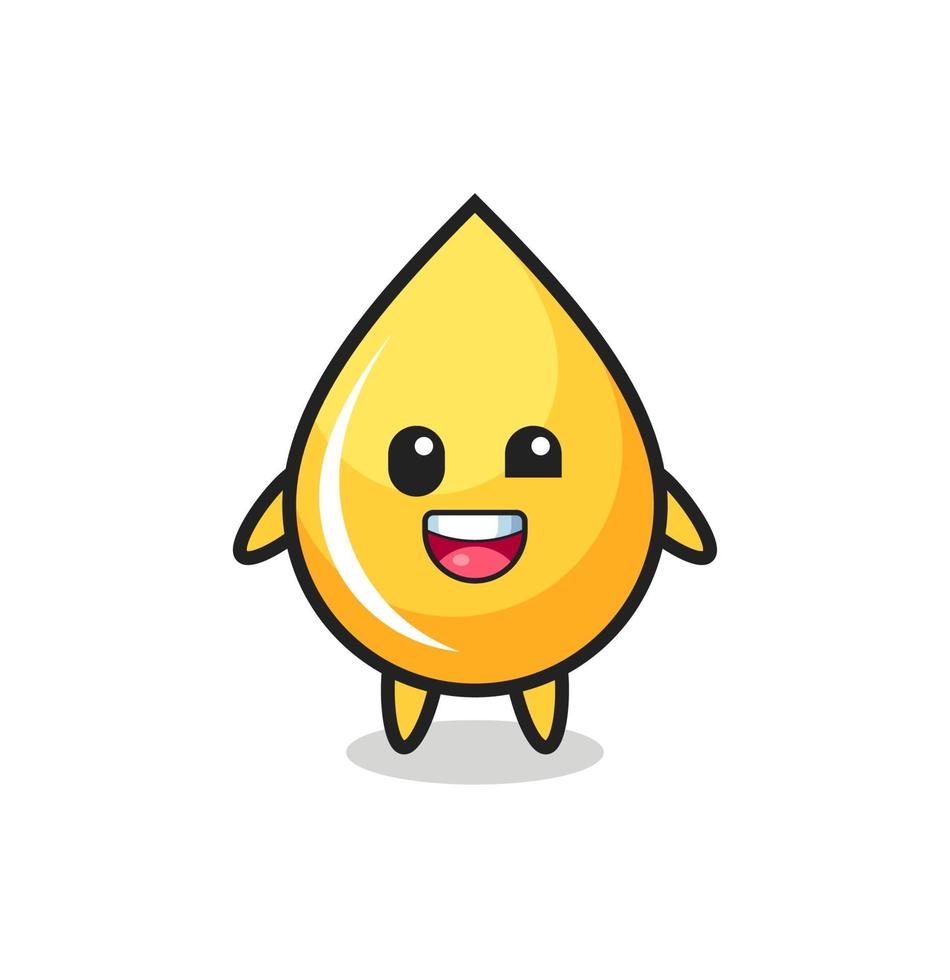 illustration of an honey drop character with awkward poses vector