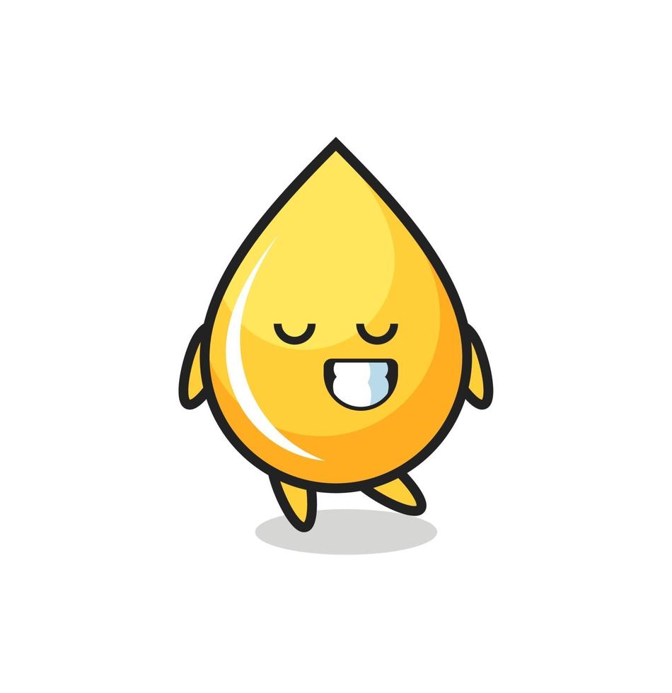 honey drop cartoon illustration with a shy expression vector