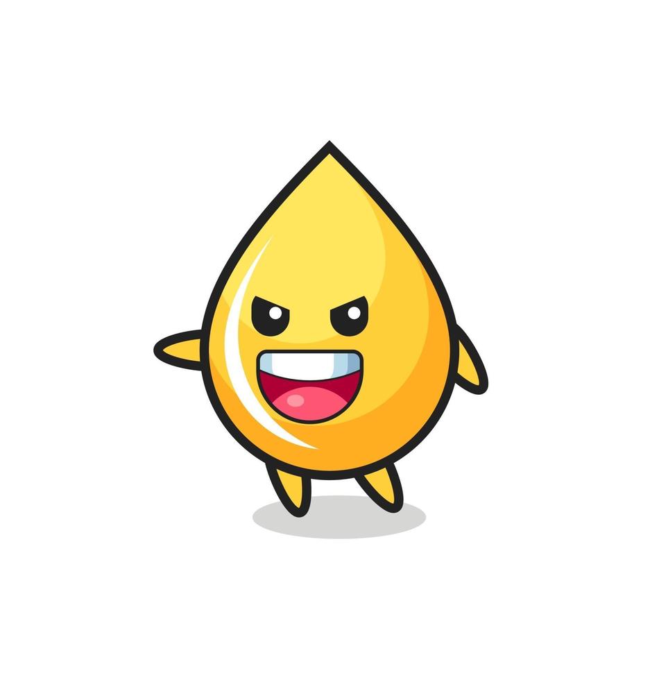 honey drop cartoon with very excited pose vector