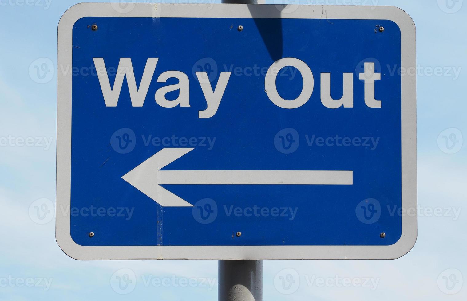 Way out sign photo