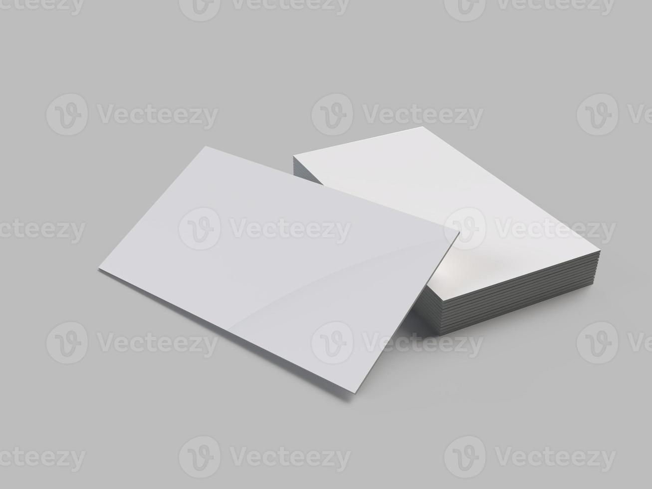 3D business card mock-up US 3.5 x 2 inch size photo