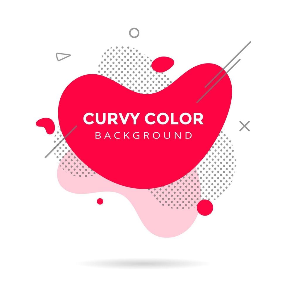 Amoeba blob shape elements graphic flat style design vector