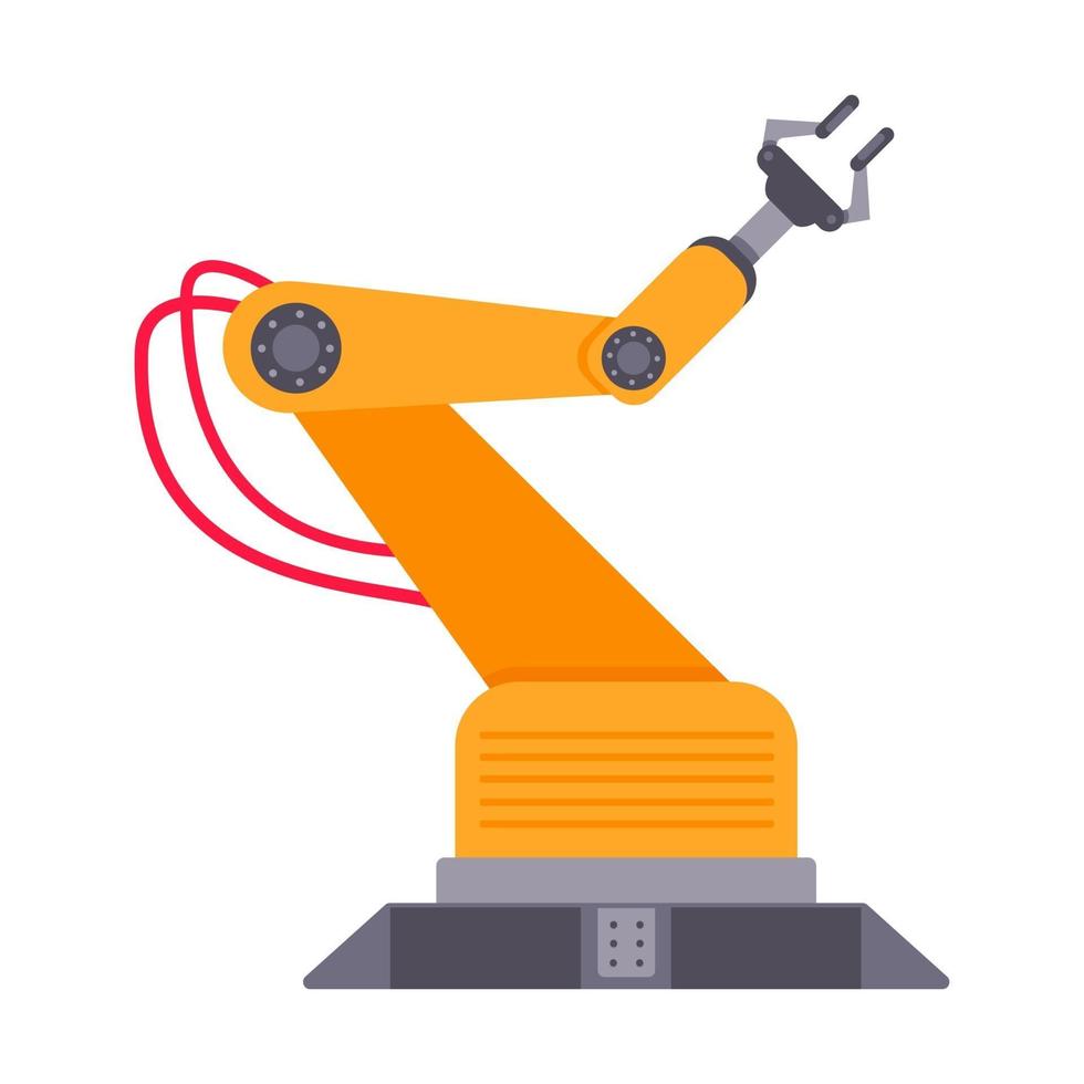 Robotic arm flat style design vector illustration