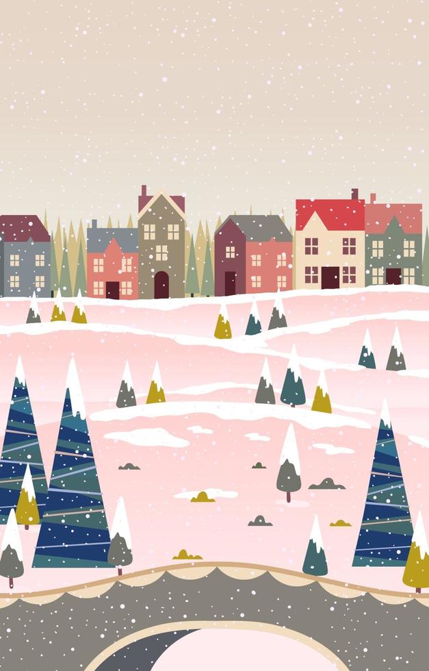 Winter Scenery Concept vector