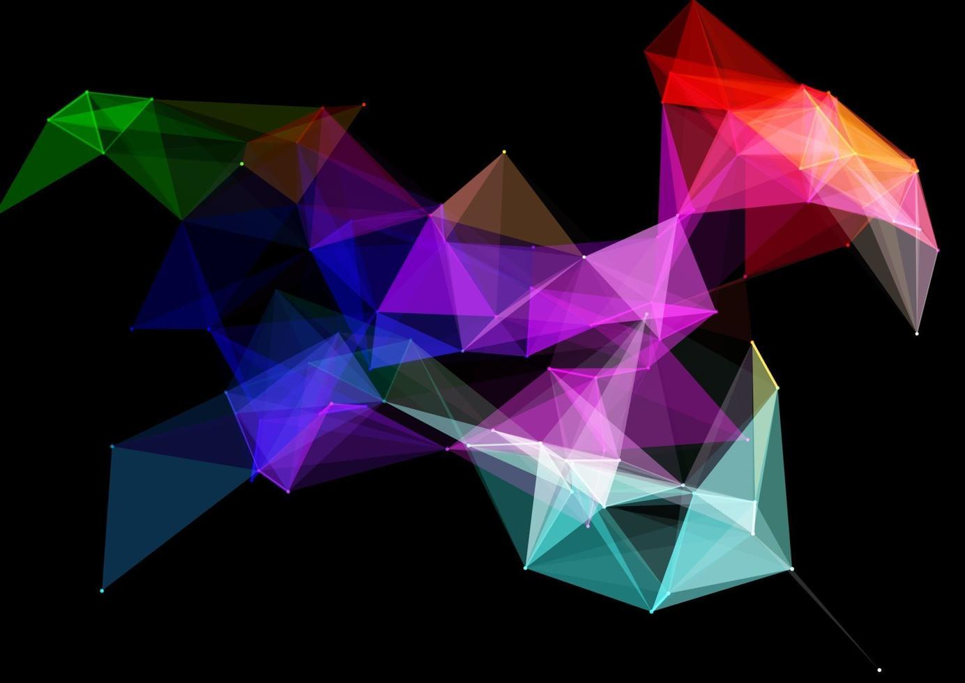 low poly abstract design with connecting lines and dots 2207 vector