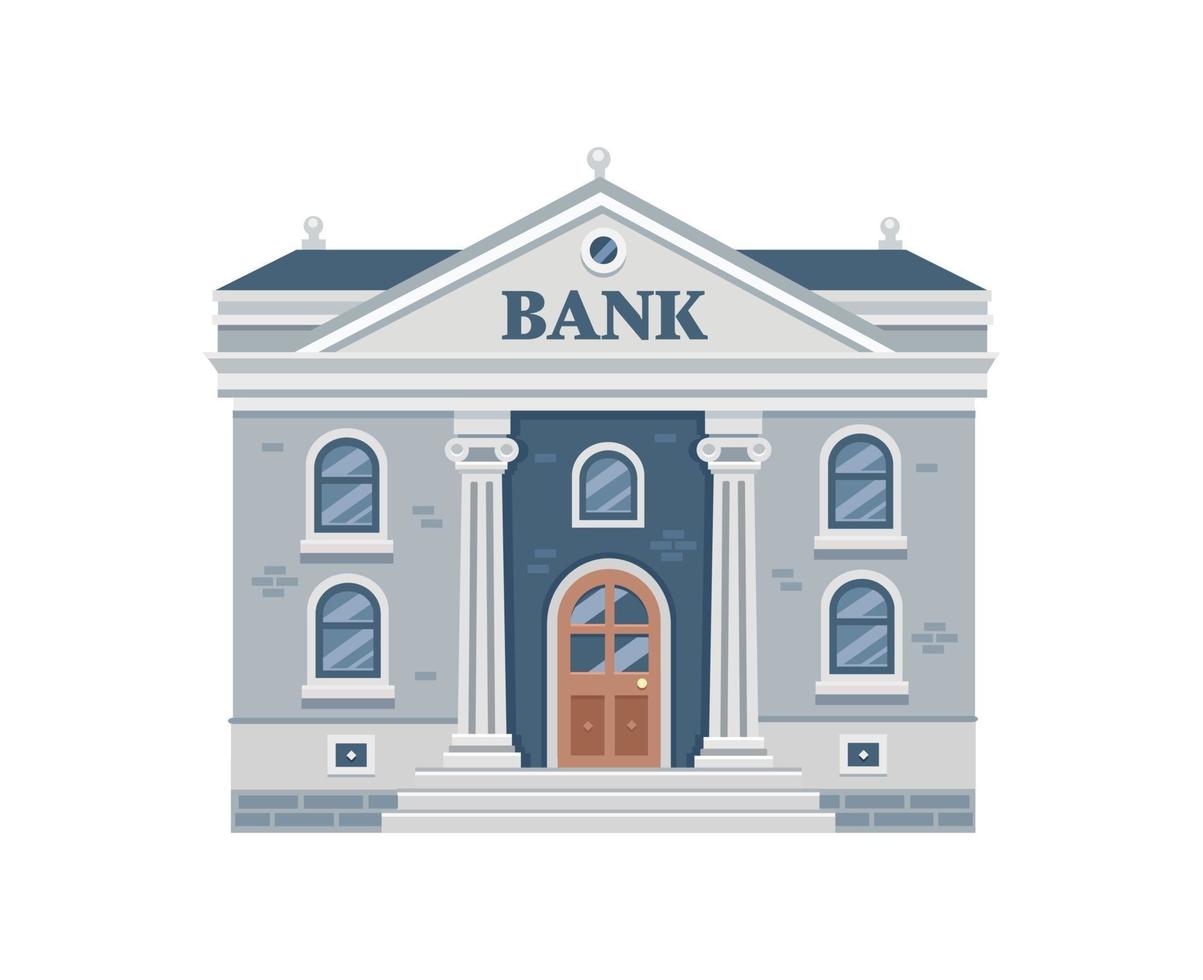 Bank building. Financial institution, city hall, administration vector