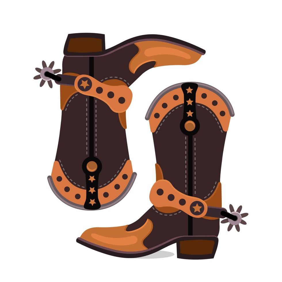 botas de vaquero. icono plano. elemento de diseño para carteles, folletos vector