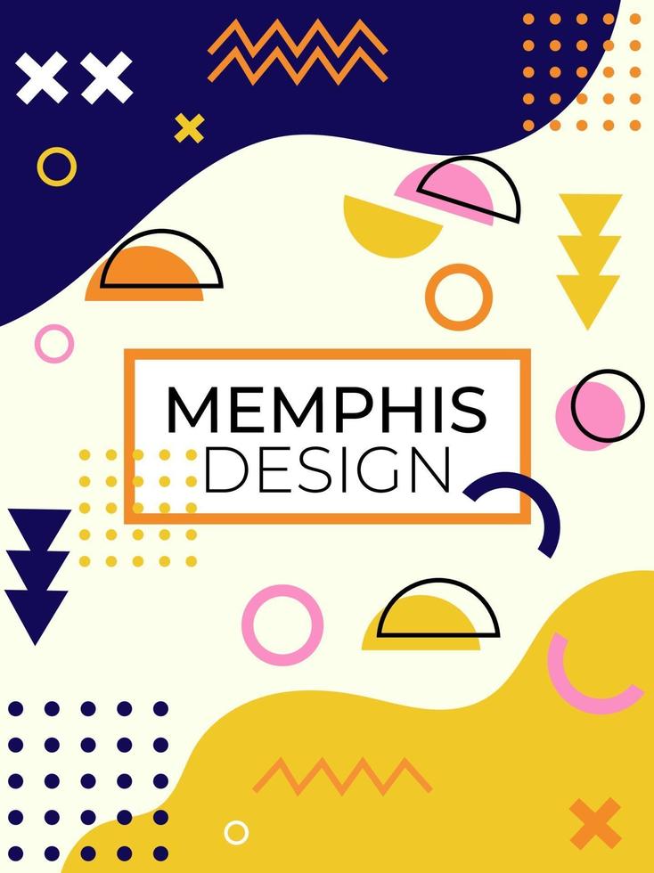Abstract Geometric Memphis Background vector